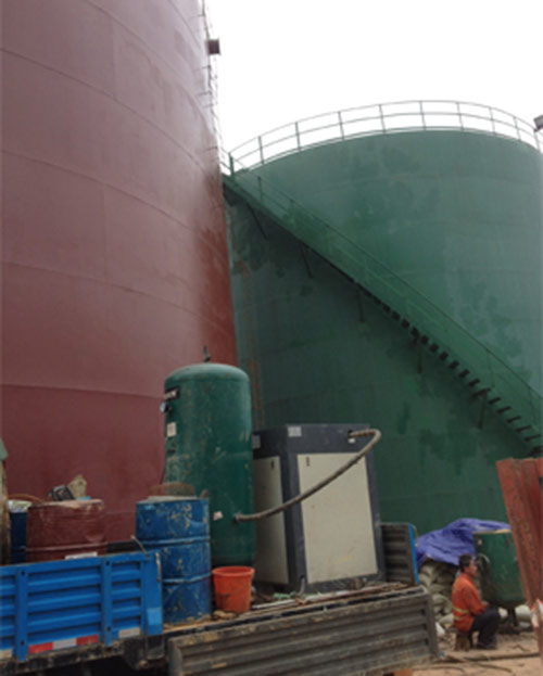 罐體防腐聚脲涂料施工案例